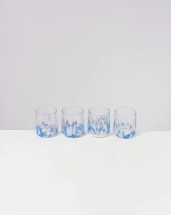 Discount Motel a Miio Alegria - Set Of 4 Glasses Small big drops blue