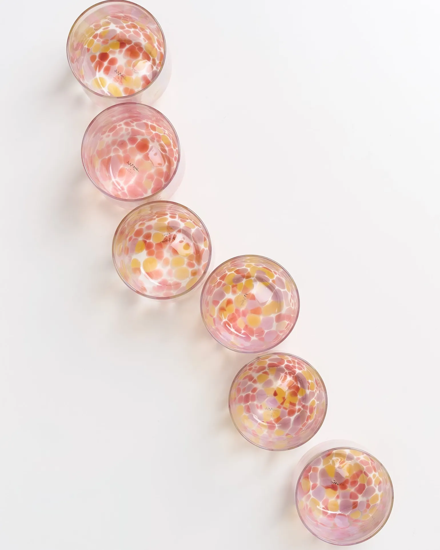 Cheap Motel a Miio Alegria 6er Set Glas Groß drops rosa sand