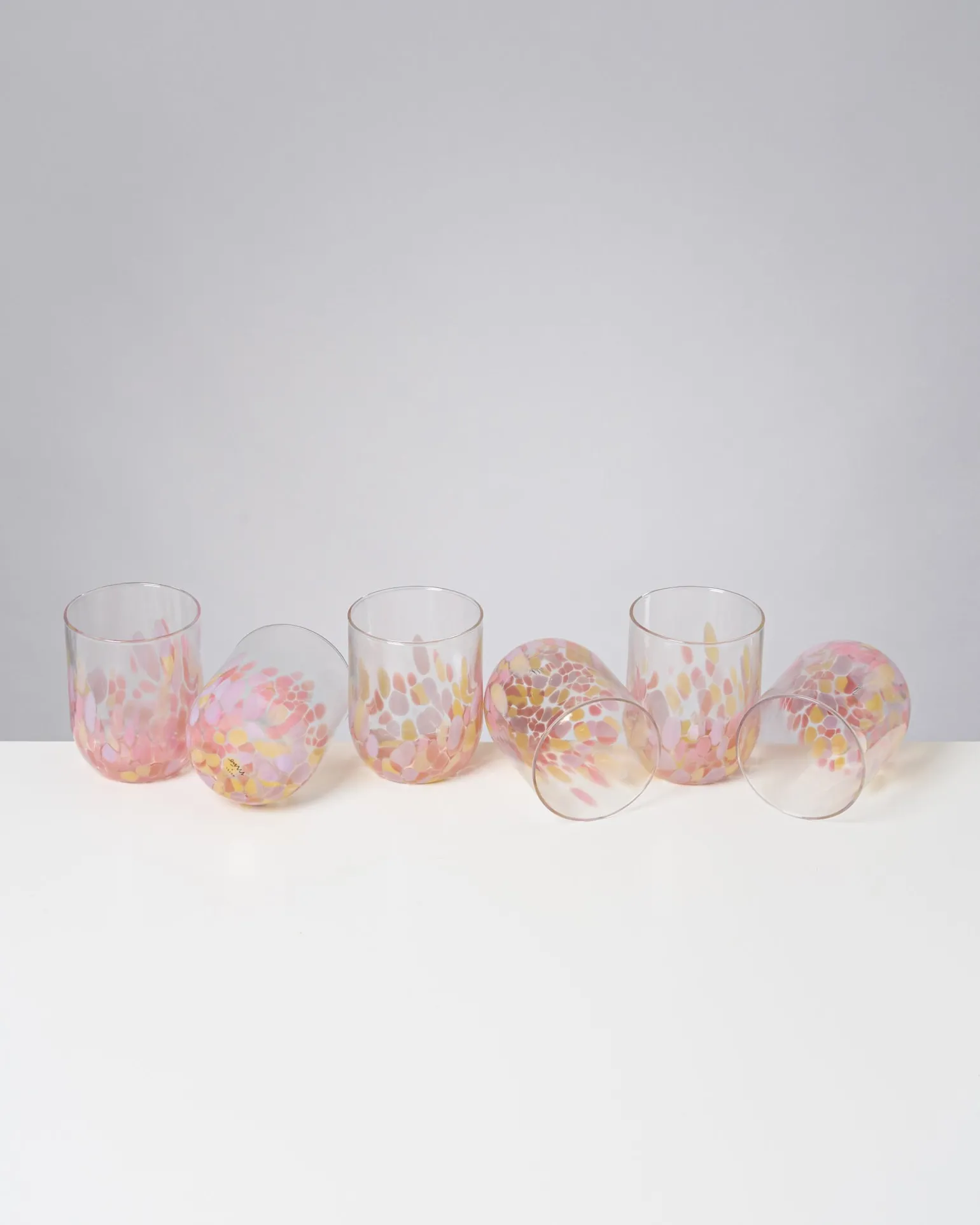 Cheap Motel a Miio Alegria 6er Set Glas Groß drops rosa sand