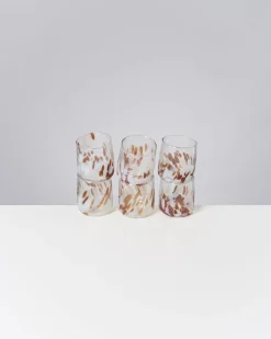 Discount Motel a Miio Alegria 6er Set Glas Klein big drops bernstein sand
