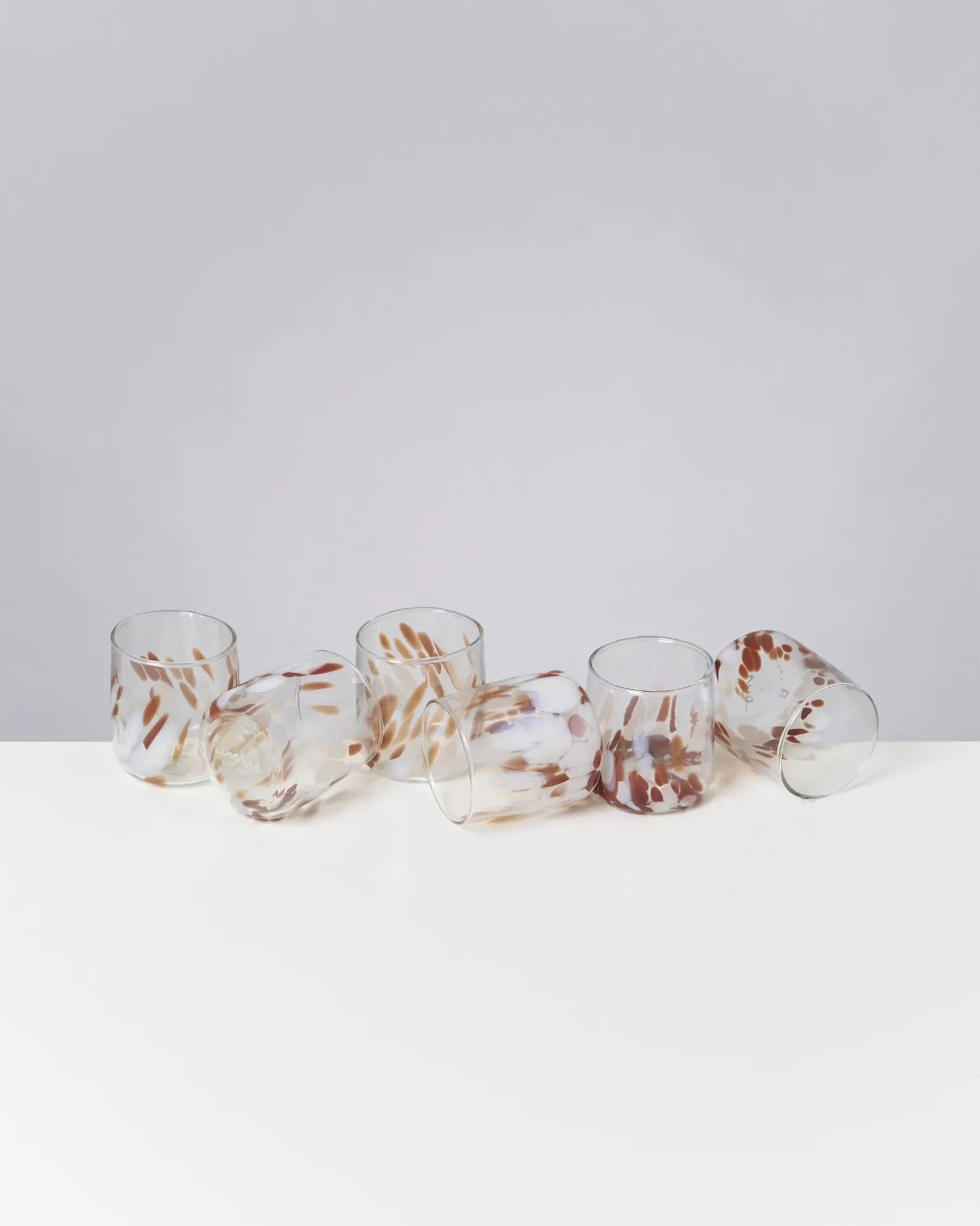 Discount Motel a Miio Alegria 6er Set Glas Klein big drops bernstein sand