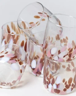 Online Motel a Miio Alegria 6er Set Glas Klein big drops bernstein rosa