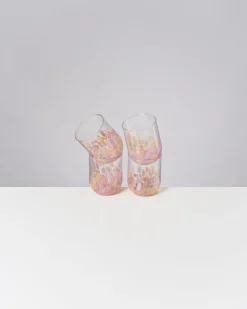 Fashion Motel a Miio Alegria Set Of 4 Glass Large drops pink sand