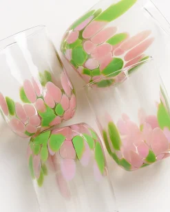 Cheap Motel a Miio Alegria Set Of 4 Glass Large Drops Pink Green drops rosa grün