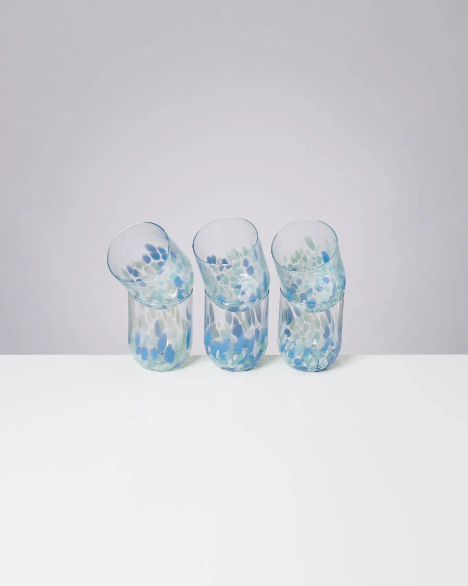 Cheap Motel a Miio Alegria Set Of 6 Glass Large drops blue white