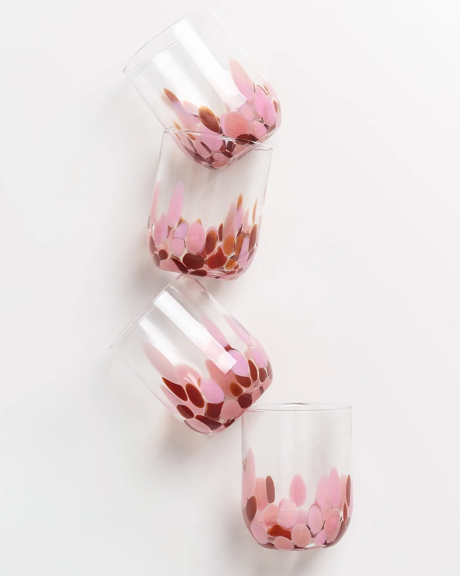 Cheap Motel a Miio Alegria Set Of 4 Glass Large drops amber pink