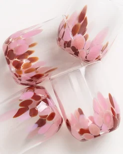 Cheap Motel a Miio Alegria Set Of 4 Glass Large drops amber pink