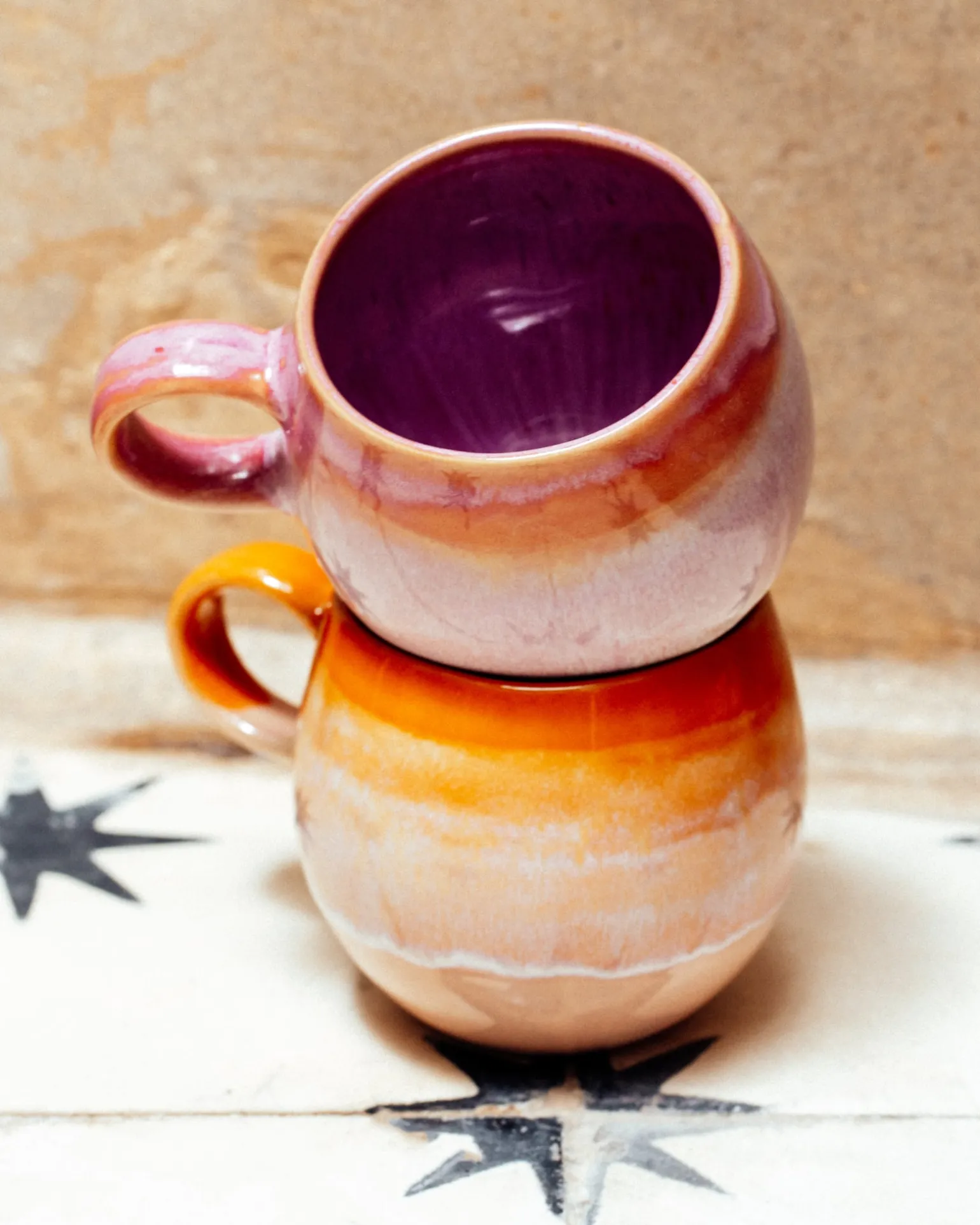 Fashion Motel a Miio Bica - Set Of 4 Mugs Big pink