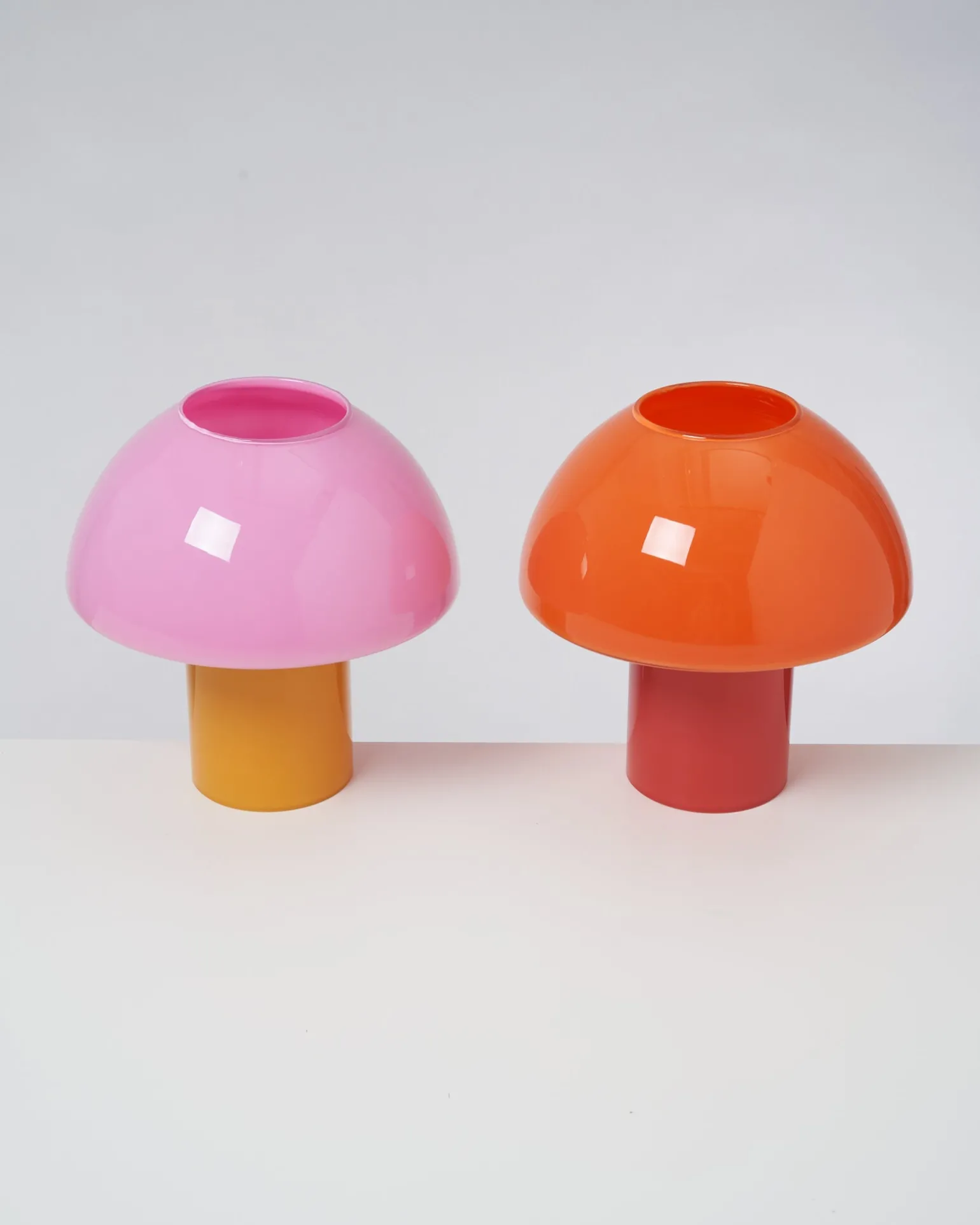 Outlet Motel a Miio Cogumelo - Glass Lamp Pink Yellow rosa gelb