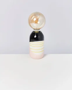 Shop Motel a Miio Farol - Lamp Black Rose Yellow Striped black pink yellow striped
