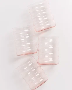 Hot Motel a Miio Joia - Set Of 4 Glasses Large Bubble pink opal