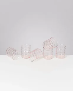 Discount Motel a Miio Joia - Set Of 6 Glasses Large Bubble pink opal