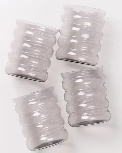 Clearance Motel a Miio Joia - Set Of 4 Glasses Large Bubble e amethist