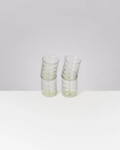 Cheap Motel a Miio Joia - Set Of 4 Glasses Large Bubble Emerald smaragd