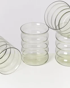 Cheap Motel a Miio Joia - Set Of 4 Glasses Large Bubble Emerald smaragd