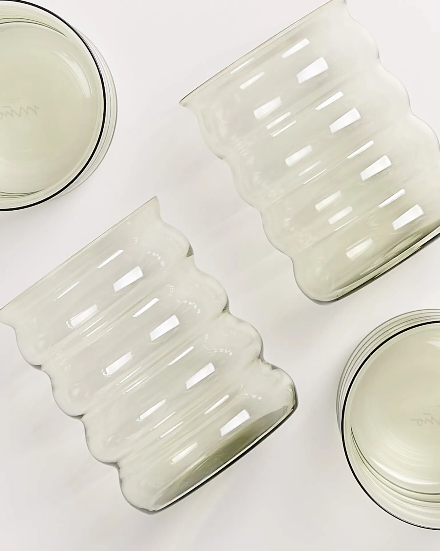 Cheap Motel a Miio Joia - Set Of 4 Glasses Large Bubble Emerald smaragd