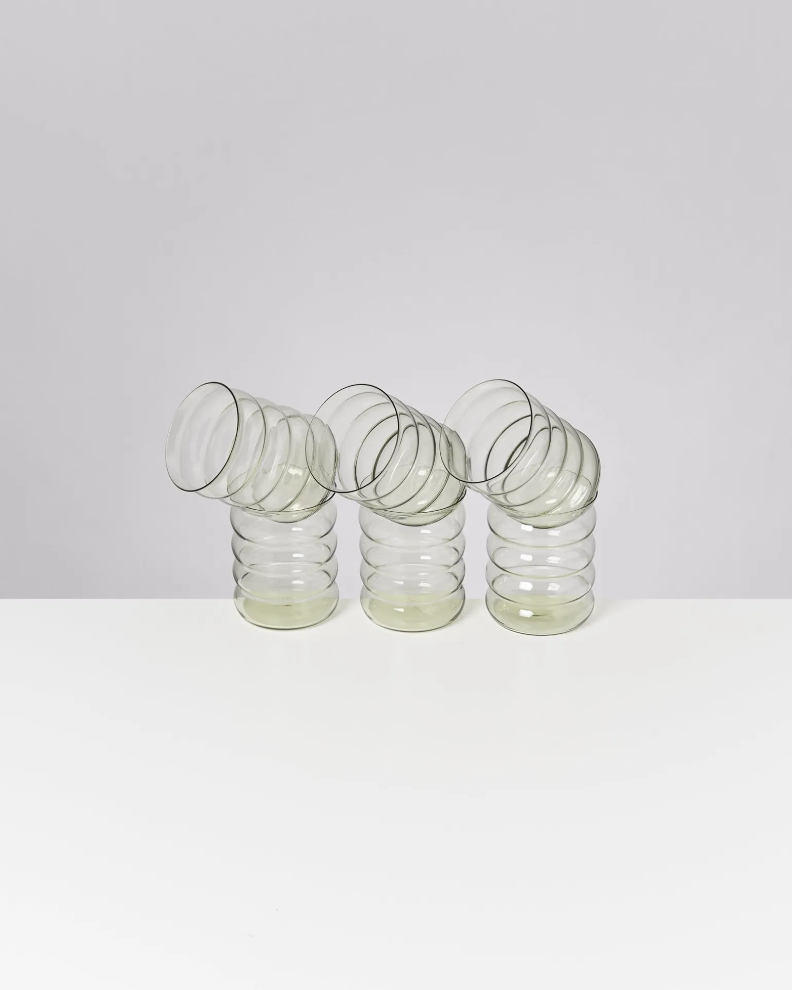 Shop Motel a Miio Joia - Set Of 6 Glasses Large Bubble Emerald smaragd