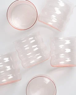 New Motel a Miio Joia 6er Set Glas Bubble pink opal