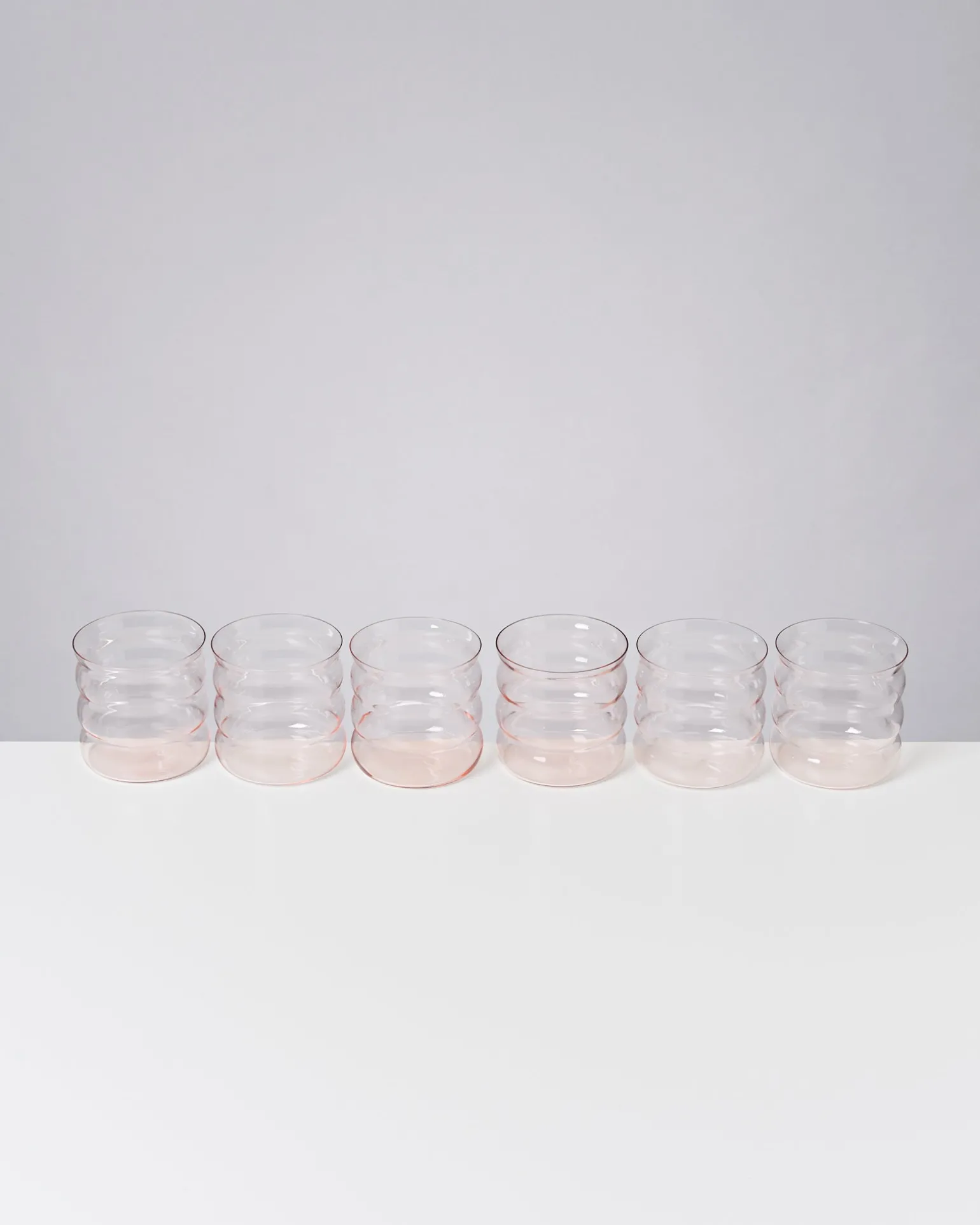 New Motel a Miio Joia 6er Set Glas Bubble pink opal