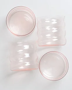 Online Motel a Miio Joia 4er Set Glas Bubble pink opal