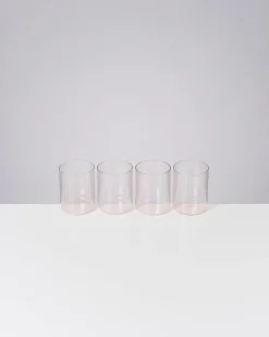 Shop Motel a Miio Joia 4er Set Glas Groß pink opal