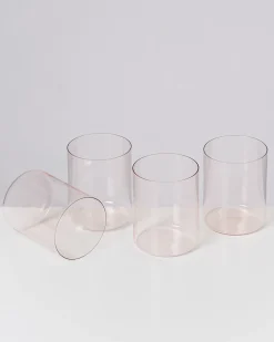 Shop Motel a Miio Joia 4er Set Glas Groß pink opal