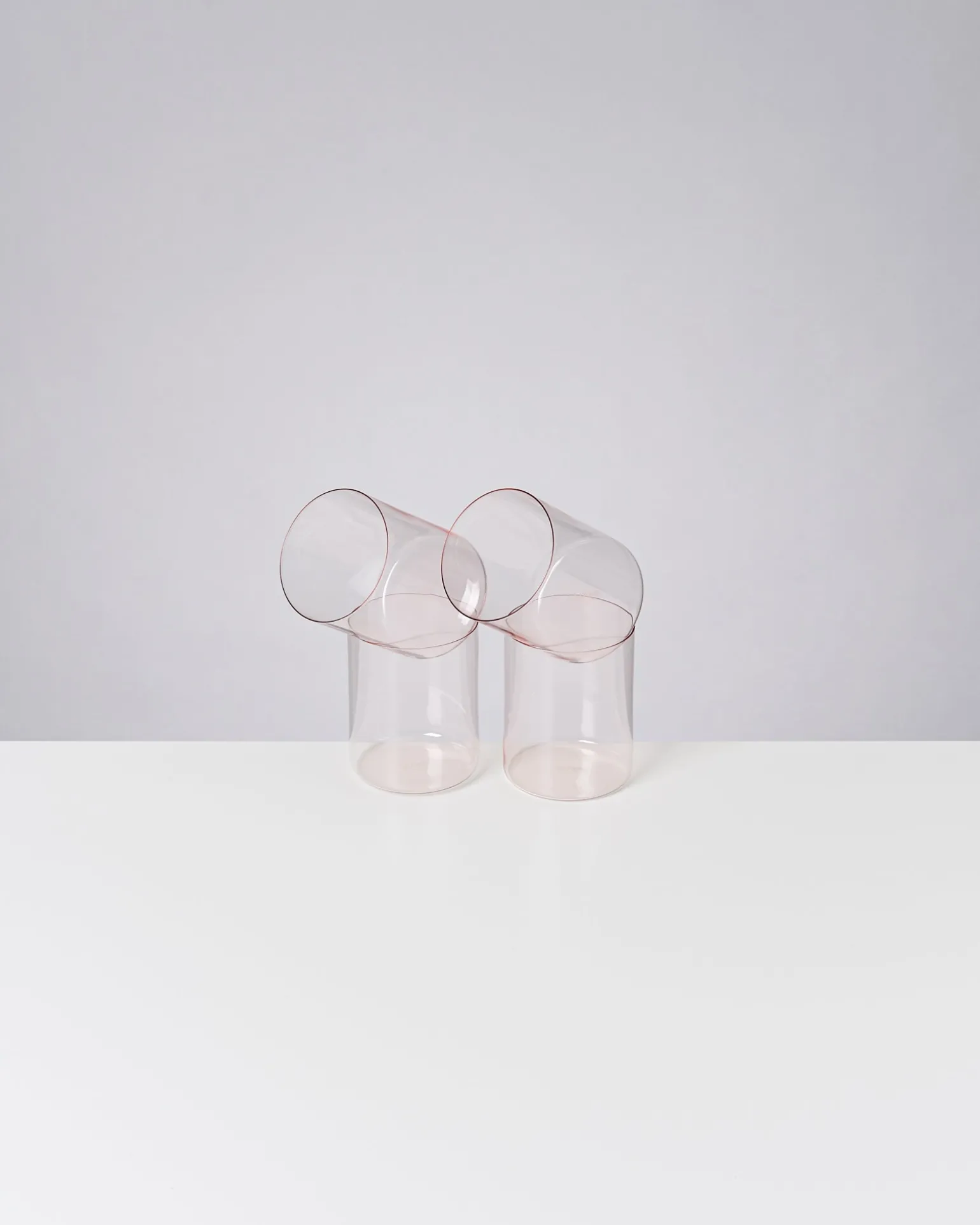 Shop Motel a Miio Joia 4er Set Glas Groß pink opal