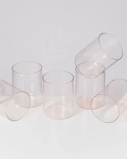 Sale Motel a Miio Joia 6er Set Glas Groß pink opal