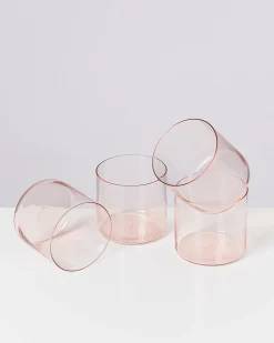 Best Motel a Miio Joia 4er Set Glas Klein pink opal