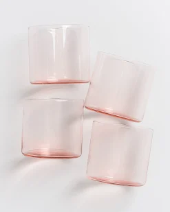 Best Motel a Miio Joia 4er Set Glas Klein pink opal