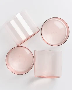 Best Motel a Miio Joia 4er Set Glas Klein pink opal