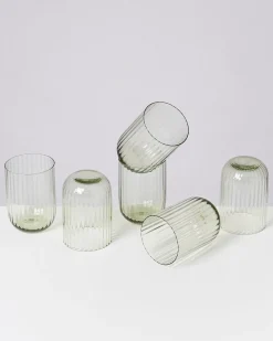 Cheap Motel a Miio Joia 6er Set Glas Riffled smaragd