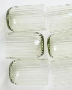 Cheap Motel a Miio Joia 6er Set Glas Riffled smaragd