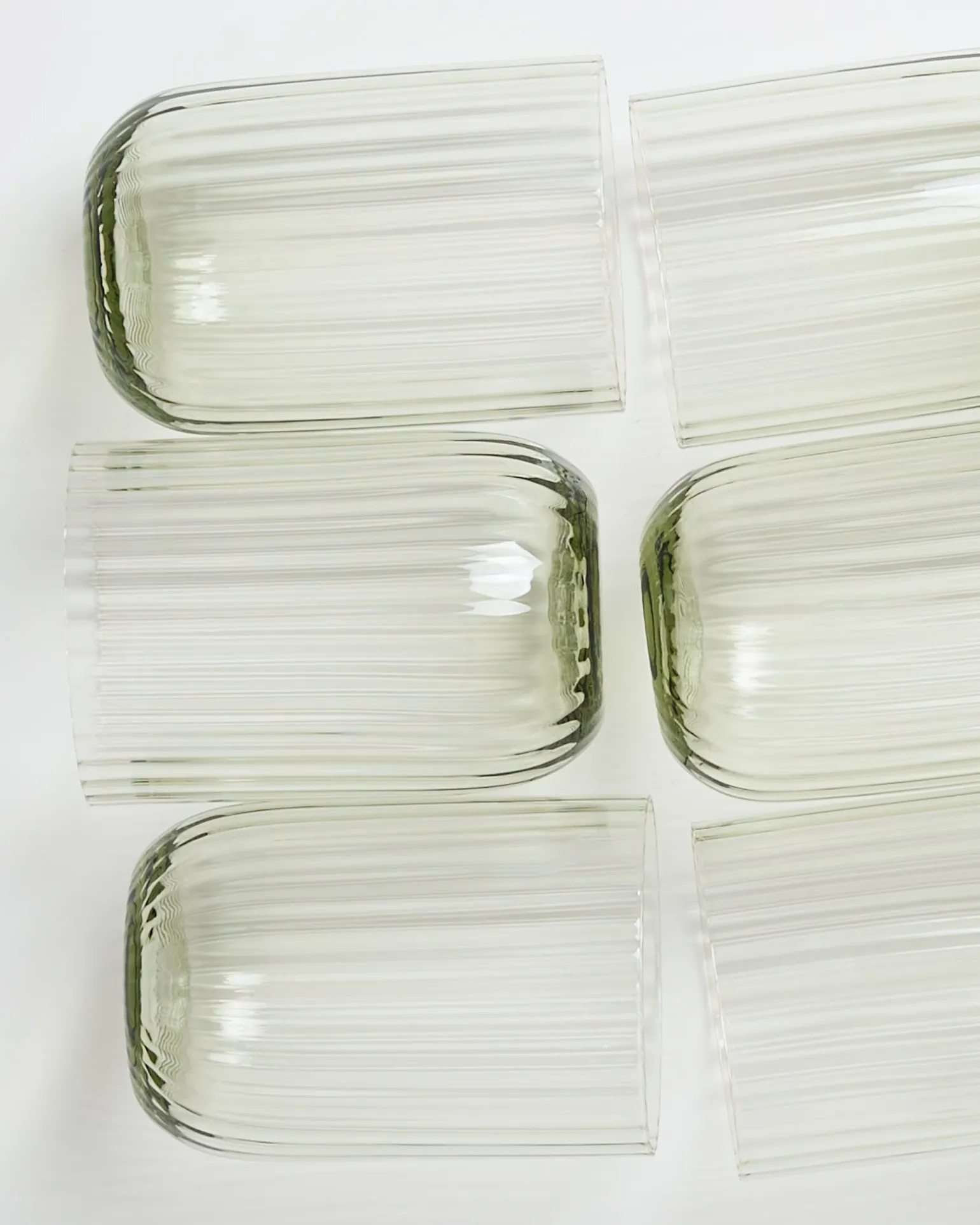 Cheap Motel a Miio Joia 6er Set Glas Riffled smaragd