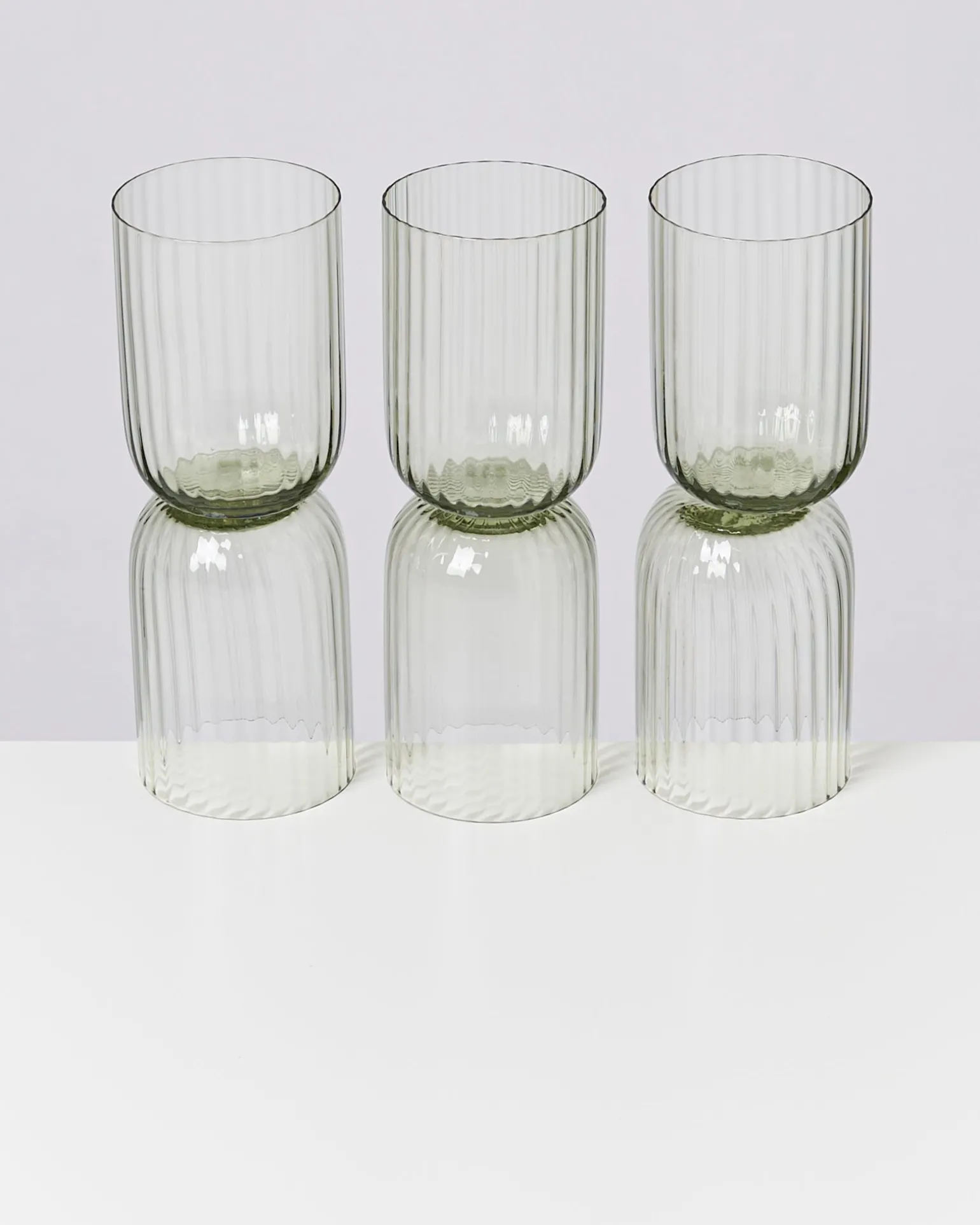 Cheap Motel a Miio Joia 6er Set Glas Riffled smaragd