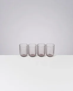 Discount Motel a Miio Joia 4er Set Glas Riffled amethist
