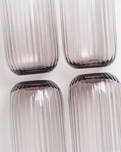 Discount Motel a Miio Joia 4er Set Glas Riffled amethist