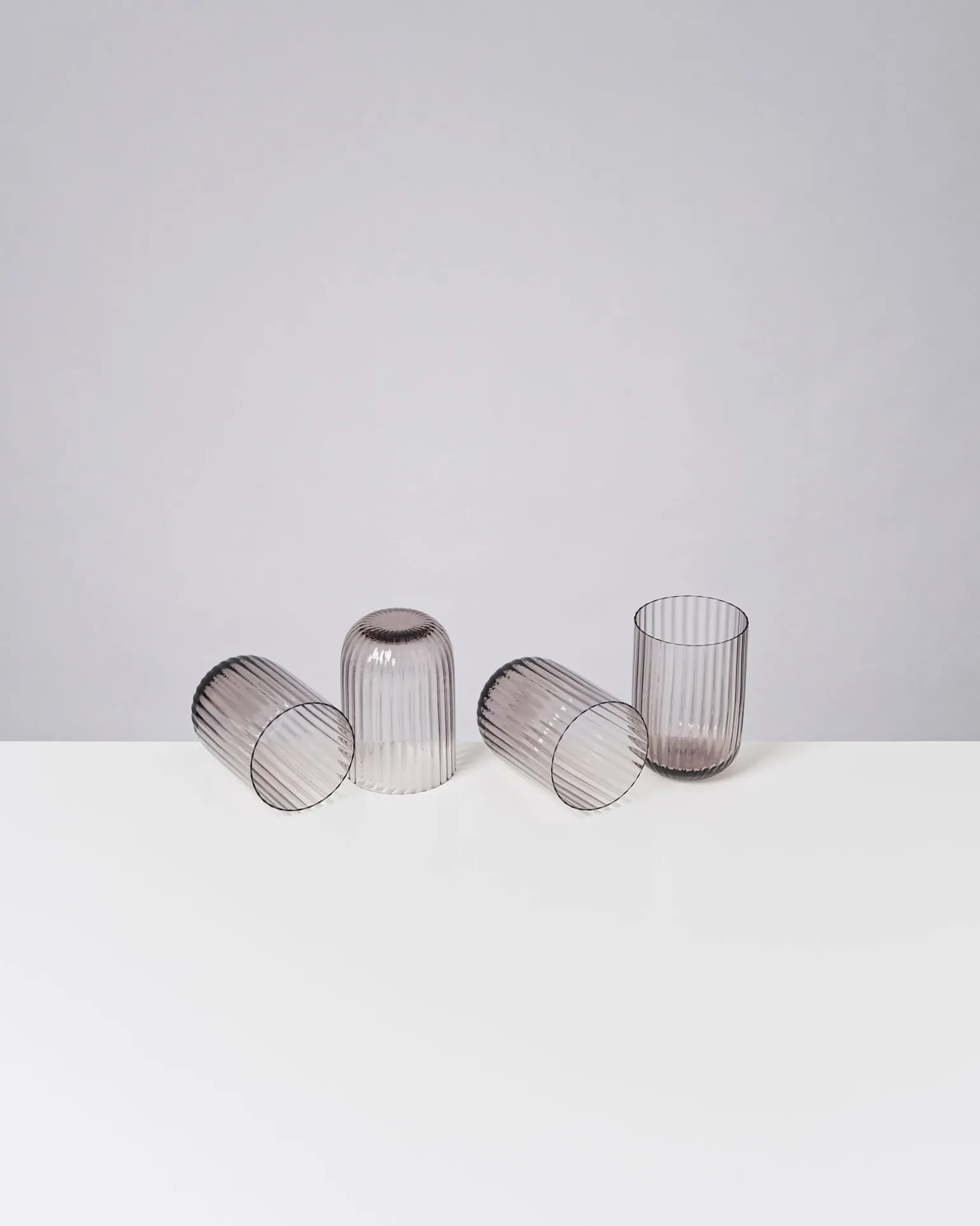 Discount Motel a Miio Joia 4er Set Glas Riffled amethist