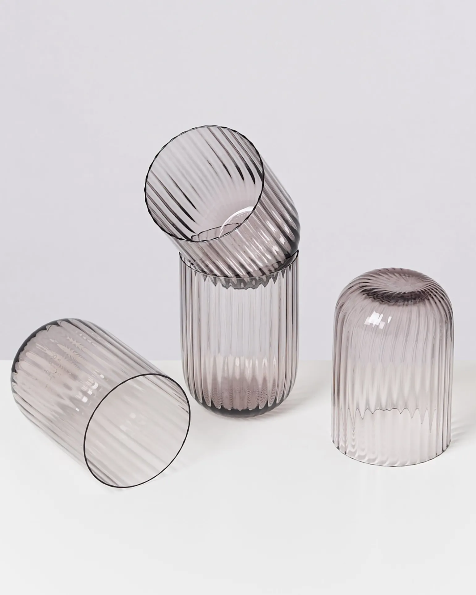 Discount Motel a Miio Joia 4er Set Glas Riffled amethist