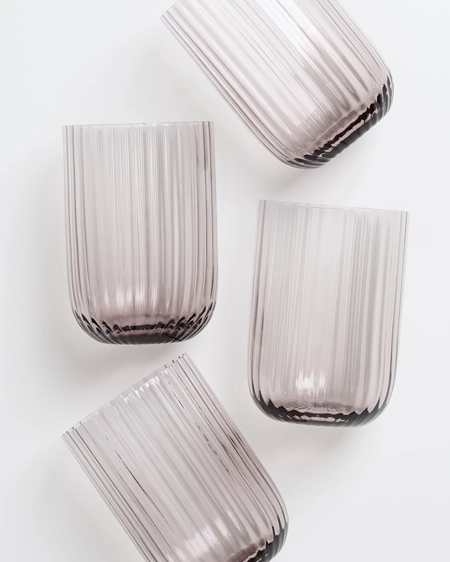 Discount Motel a Miio Joia 4er Set Glas Riffled amethist