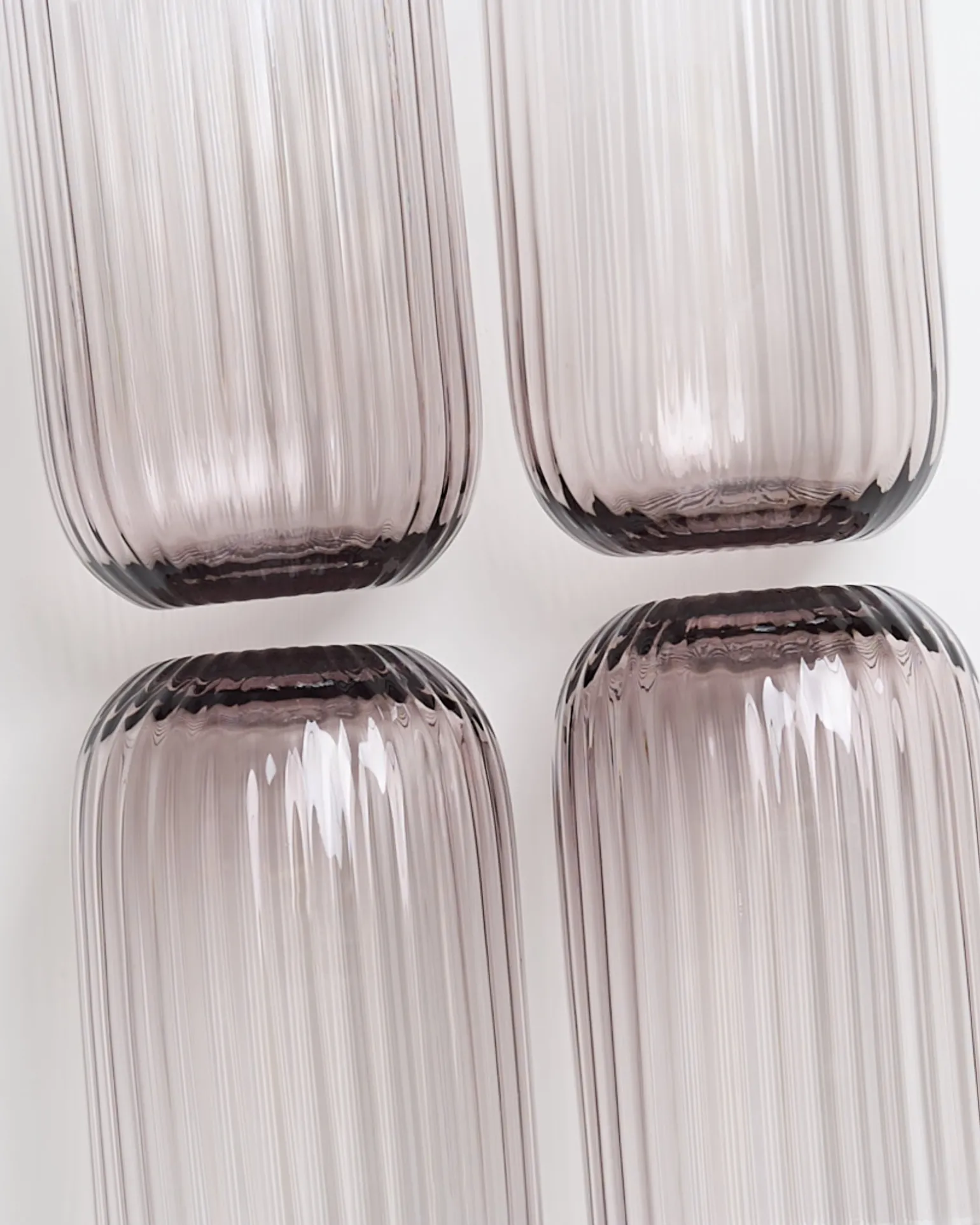 Discount Motel a Miio Joia 4er Set Glas Riffled amethist