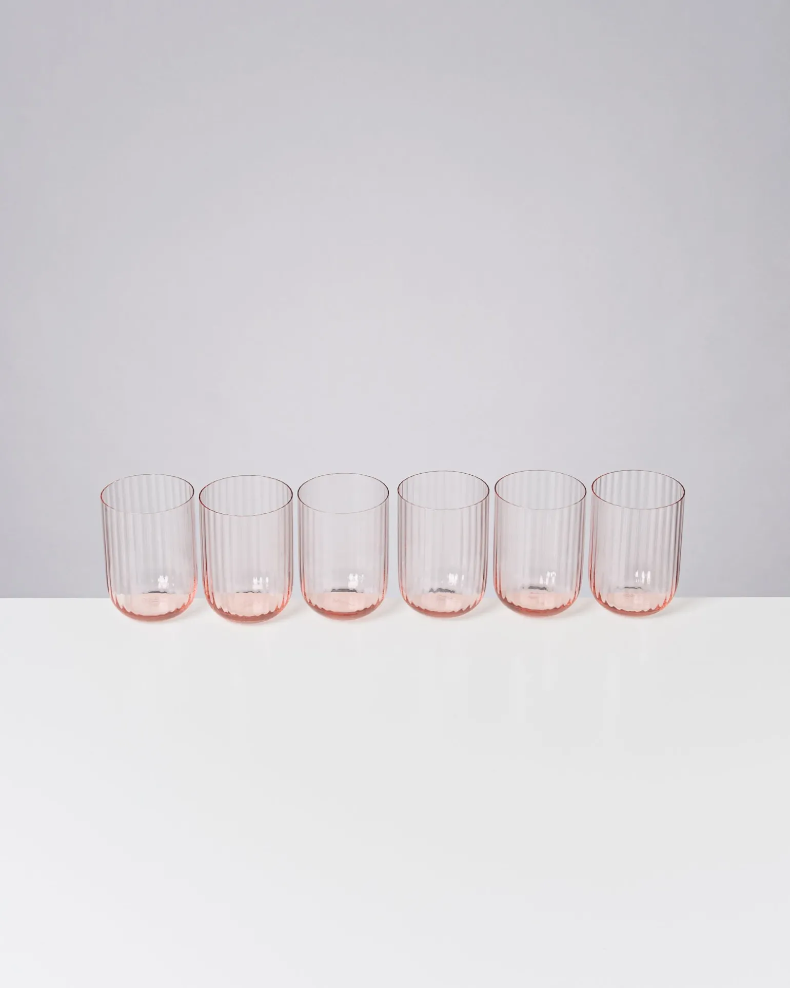 Sale Motel a Miio Joia 6er Set Glas Riffled pink opal