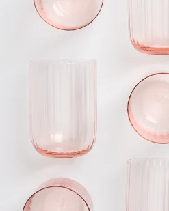 Sale Motel a Miio Joia 6er Set Glas Riffled pink opal