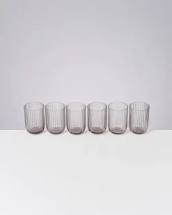 Sale Motel a Miio Joia 6er Set Glas Riffled amethist