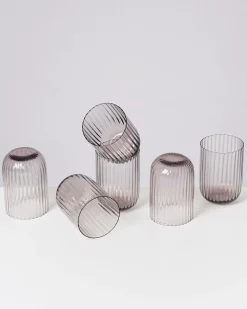 Sale Motel a Miio Joia 6er Set Glas Riffled amethist