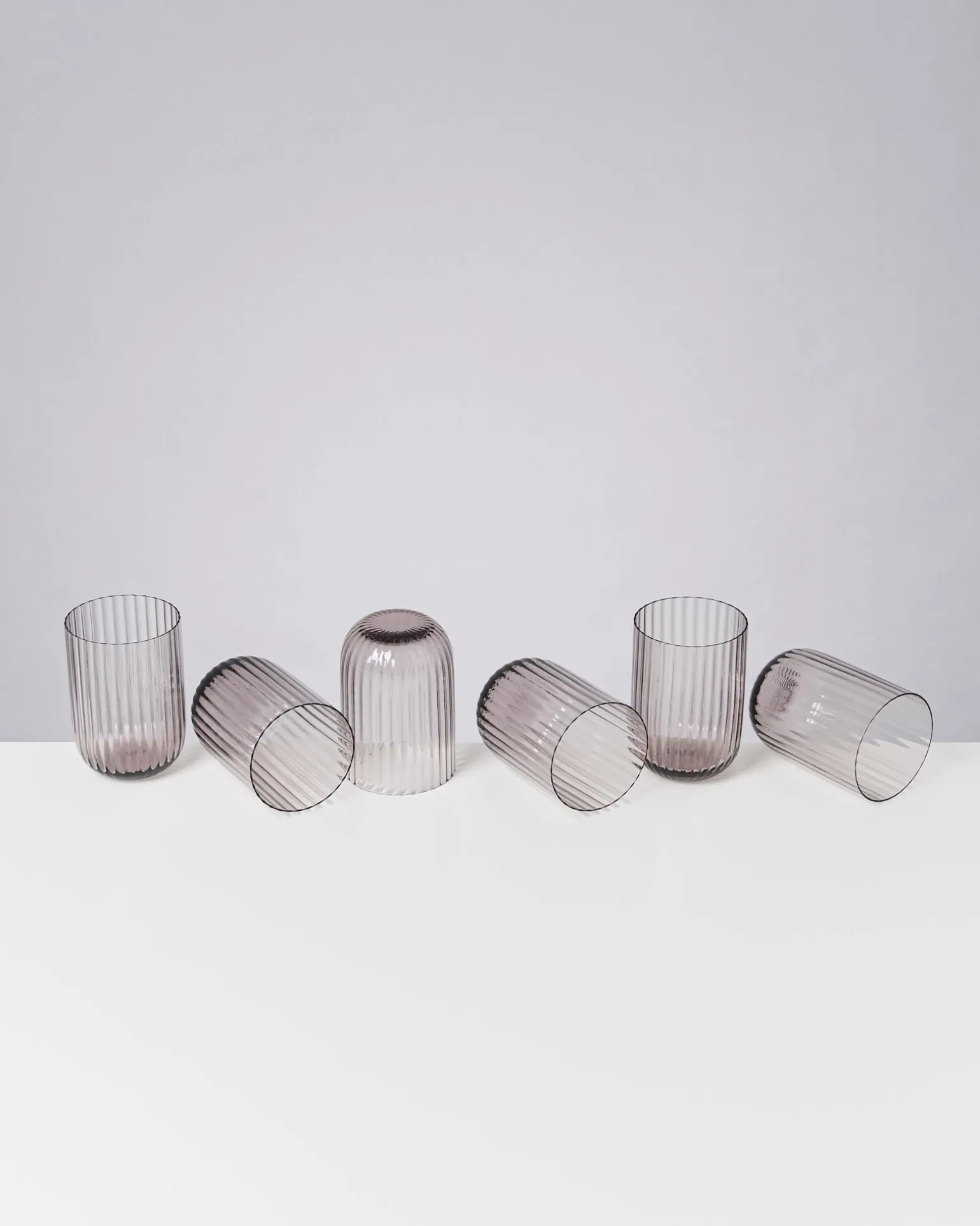 Sale Motel a Miio Joia 6er Set Glas Riffled amethist