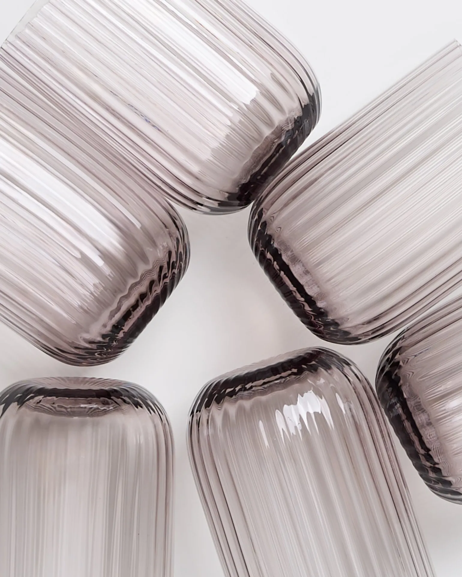 Sale Motel a Miio Joia 6er Set Glas Riffled amethist