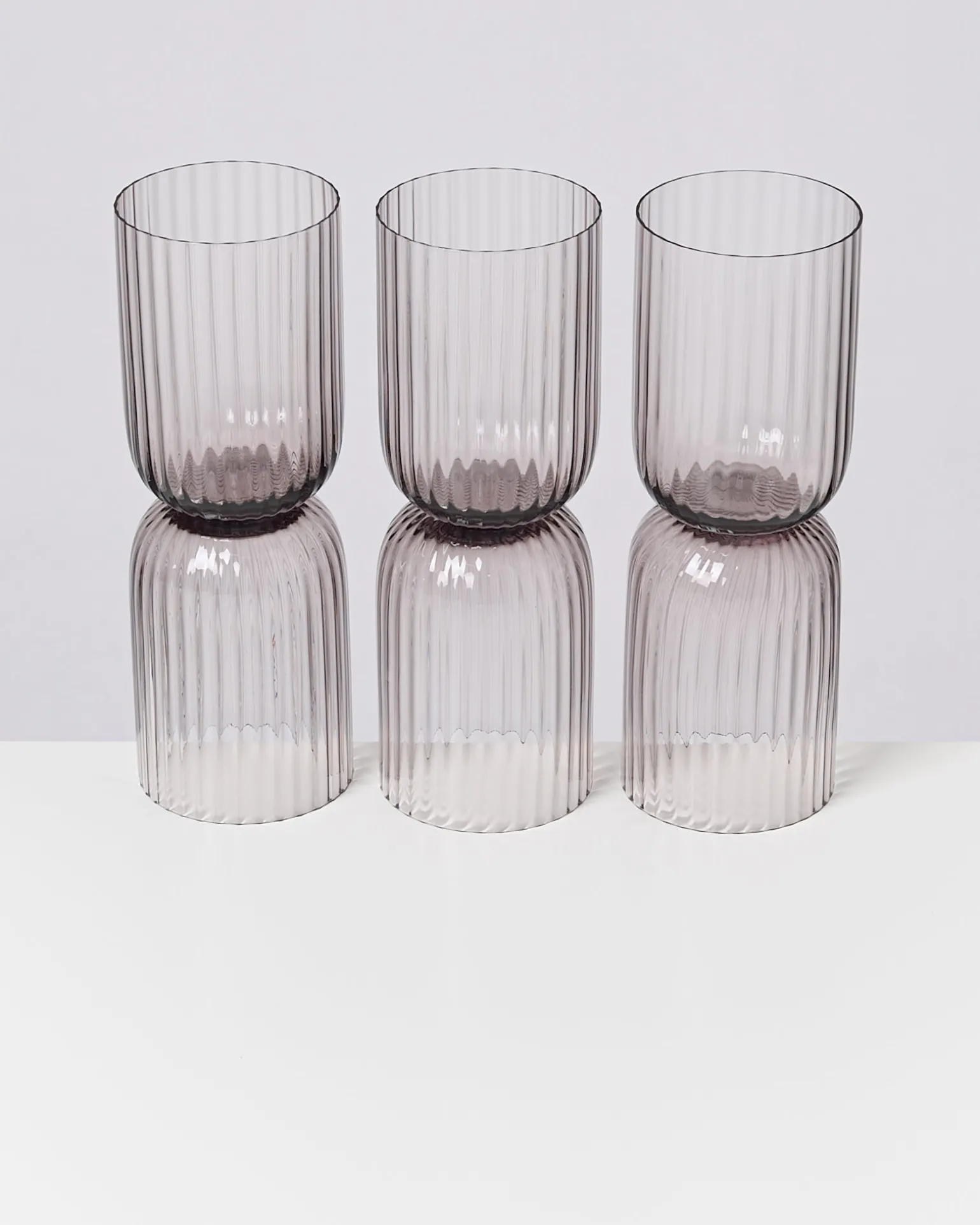 Sale Motel a Miio Joia 6er Set Glas Riffled amethist