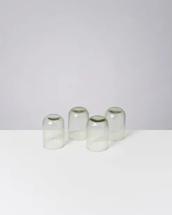 Store Motel a Miio Joia 4er Set Glas Riffled smaragd