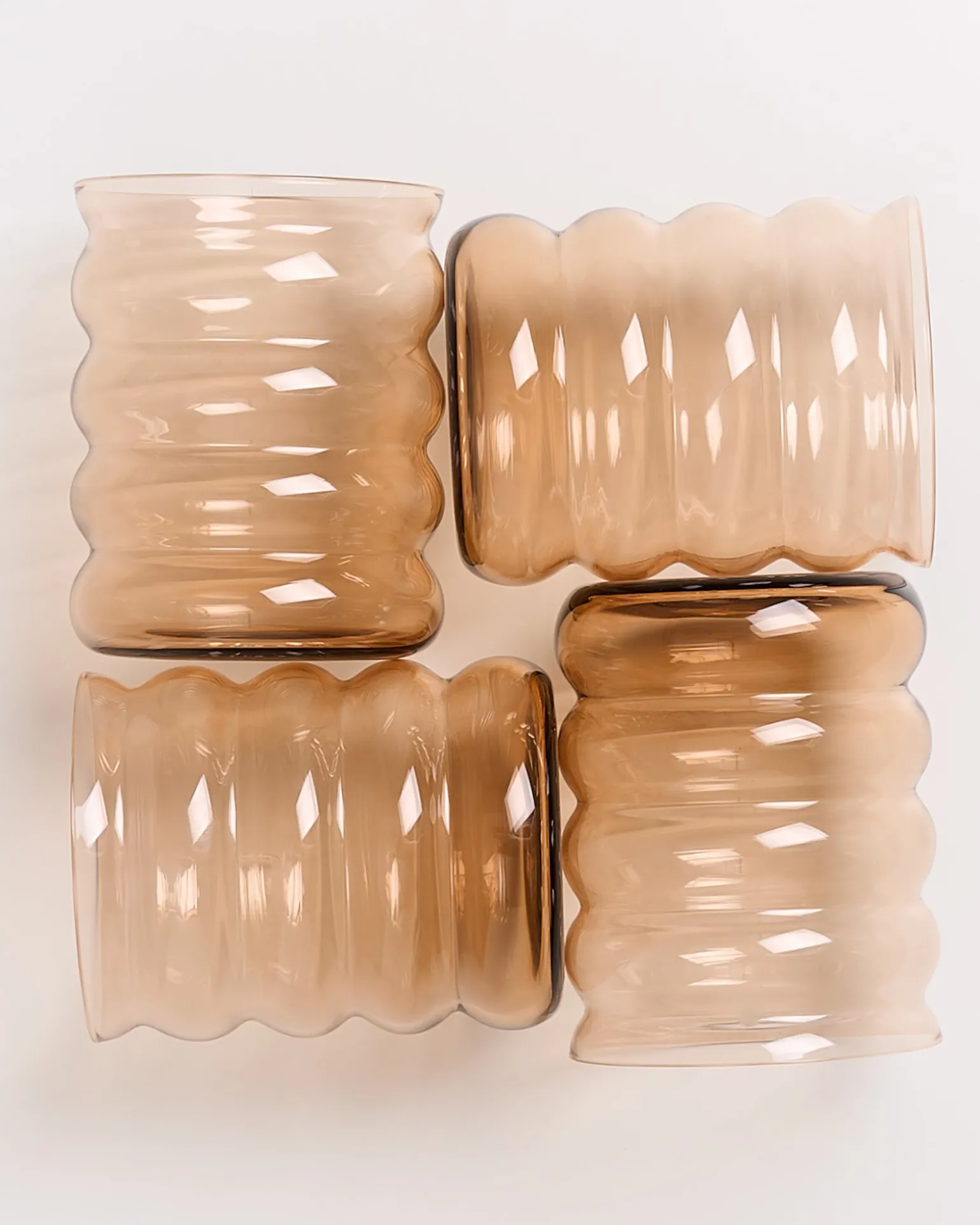 Hot Motel a Miio Joia -Set Of 4 Glasses Large Bubble bronze